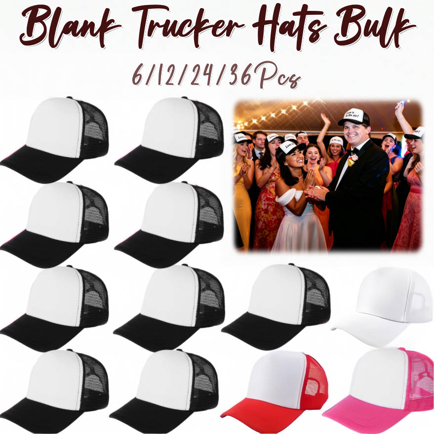 6–36 Stück leere Trucker-Hüte, – Trucker Cap Mesh Bewertung und Preis