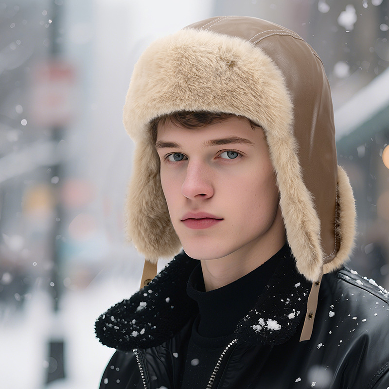 Herren Winter Warme PU-Leder T – Trapper Hat Ear Flap Bewertung und Preis