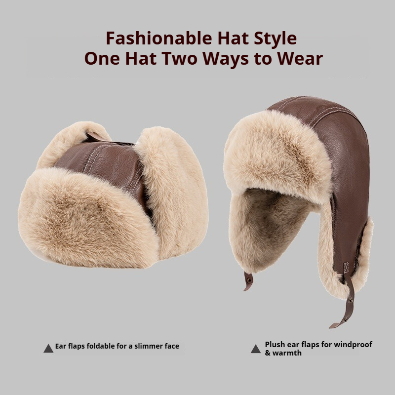 Herren Winter Warme PU-Leder T – Trapper Hat Ear Flap Bewertung und Preis