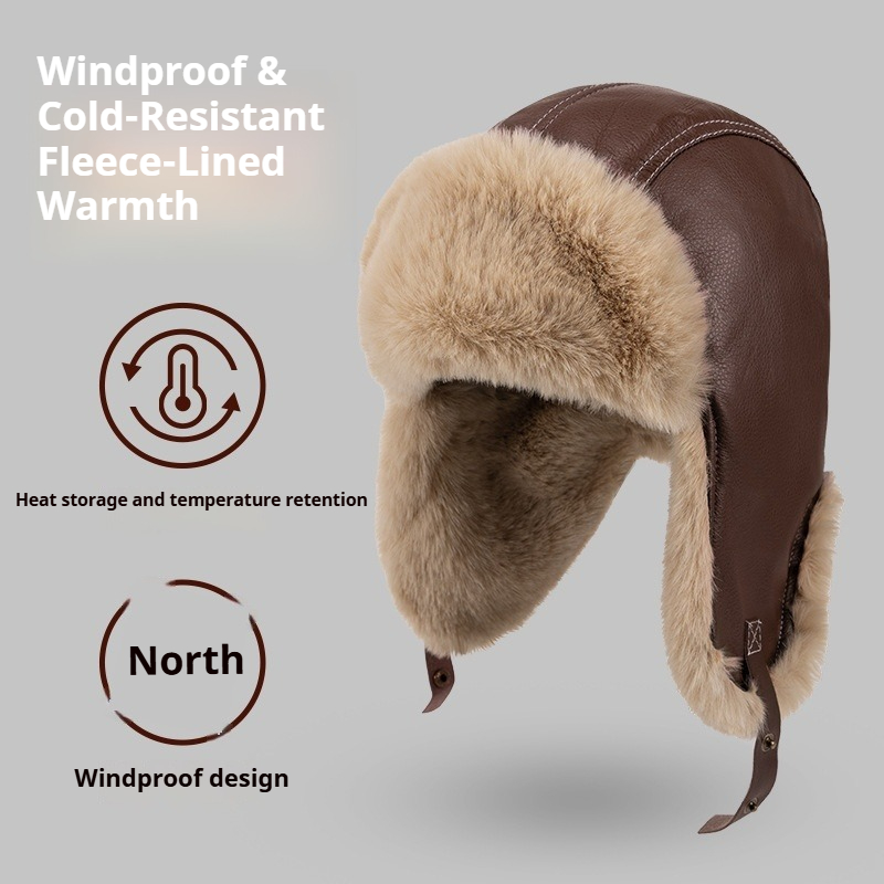 Herren Winter Warme PU-Leder T – Trapper Hat Ear Flap Bewertung und Preis